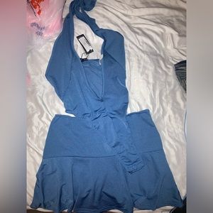 Plt 2pc bodysuit mini skirt set